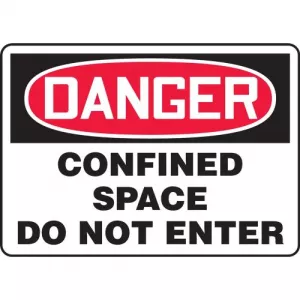 Accuform MCSP006VP Plastic OSHA Sign "Confined Space Do Not Enter"