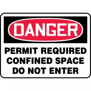 Accuform MCSP007XV Sign "Permit Required Confined Space Do Not Enter"