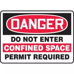 Accuform MCSP035XP Sign "Do Not Enter Confined Space Permit Required"