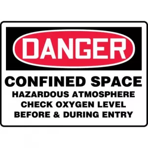 Accuform MCSP078VA Sign "Confined Space Hazardous Atmosphere...."