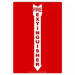 Accuform MFXG500XT Sign "Fire Extinguisher" & Down Arrow Symbol