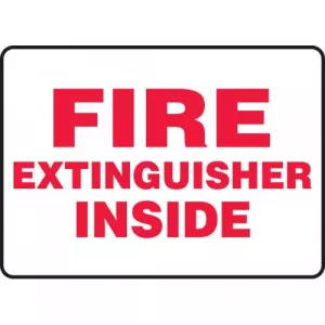 Accuform MFXG526XP Accu-Shield Sign "Fire Extinguisher Inside"