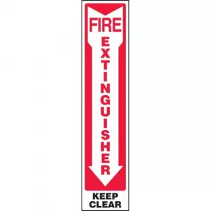 Accuform MFXG584XP Accu-Shield Sign "Fire Extinguisher Keep Clear"