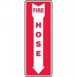 Accuform MFXG597XP Accu-Shield Safety Sign "Fire Hose" & Down Arrow