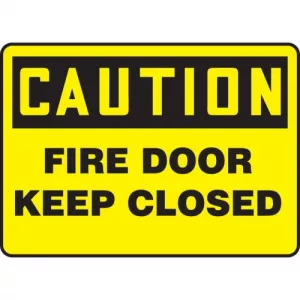 Accuform MFXG604XT Sign "Caution Fire Door - Keep Closed"