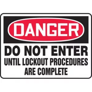 Accuform MLKT013XP 10" x 14" Safety Sign "Do Not Enter ..."