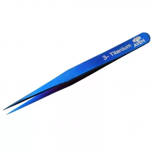 Aven 18053TTB Titanium Blue Tweezers, Pattern #3