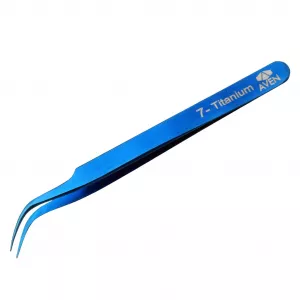 Aven 18072TTB Titanium Blue Tweezers, Pattern #7