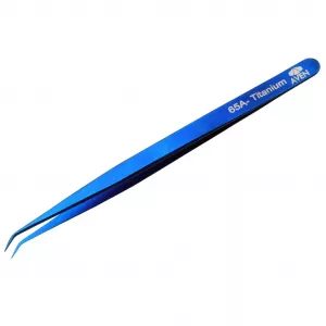 Aven 18076TTB Titanium Blue Tweezers, Pattern #65A