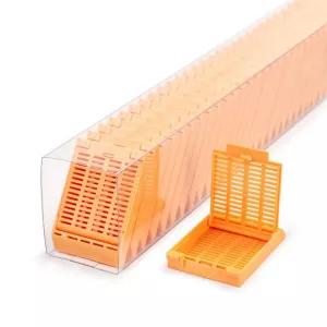 Azer Scientific ES3015-PH Hinged Tissue Cassette, Sleeved, Peach
