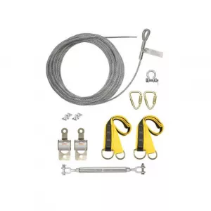 FallTech 602100A SteelGrip, Temporary Cable HLL System with Anchors