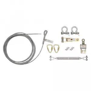FallTech 620030 SteelGrip Single-Span Temporary Cable HLL, 30'