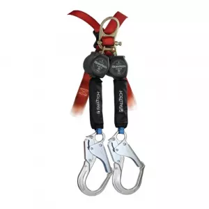 FallTech 72706TH5 Twin-Leg Web Self-Retracting Device, Triple Action