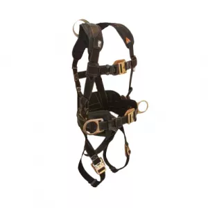 FallTech 8081L Arc Flash Nylon 2-D Harness with Web Loop/ Belted,