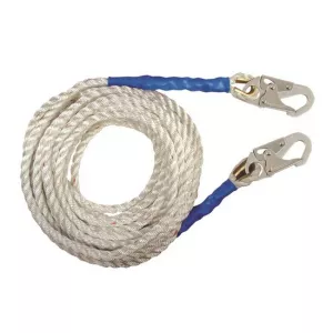 FallTech 8200DH 5/8" Premium Polyester Rope with 2 Snap Hooks