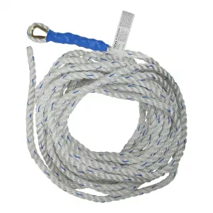 FallTech 8201T 50' Premium Vertical Lifeline with Thimble-Eye