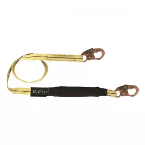 FallTech 8242 WeldTech 6' Single Leg Lanyard with 2 Snap Hooks