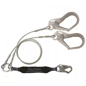 FallTech 8357Y3 ViewPack 6' Y-Leg Lanyard/ Vinyl-Coated Cable
