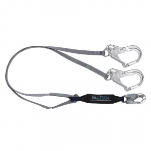 FallTech C826073A ViewPack 6' Lanyard, 2-Leg, Aluminum Connectors