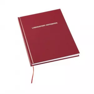 Heathrow Scientific HS8610D Laboratory Notebook, 200-Pages, Red