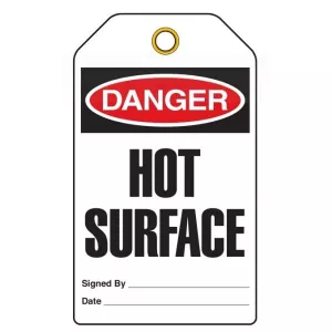 Incom 1058 Tag Danger "Hot Surface"