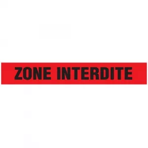Incom BT1073DB "Zone Interdite" Barricade Tape, (Case of 12 Rolls)