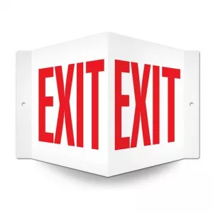 Incom DFS113P Sign Fire "Exit", Projected, Semi-Rigid Plastic