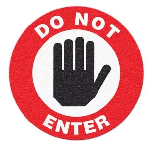Incom FS1001V Do Not Enter Floor Sign
