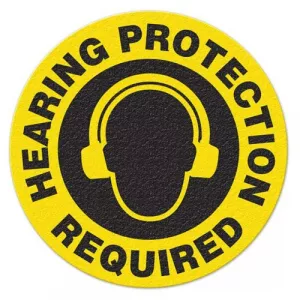 Incom FS1015V Hearing Protection Required Floor Sign