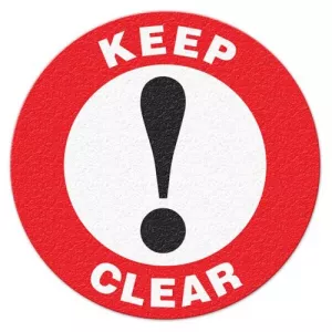 Incom FS1038V Keep Clear Floor Sign