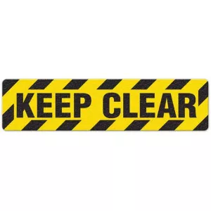 Incom FS3006V Floor Sign "Keep Clear", 6" x 24"