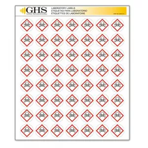 Incom GHS1215 1" Skull Crossbones Pictogram Label