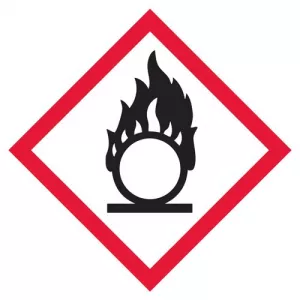Incom GHS1257 4" x 4" Flame Circle Pictogram Label