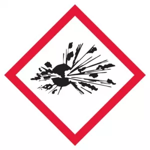 Incom GHS1259 4" x 4" Exploding Bomb Pictogram Label