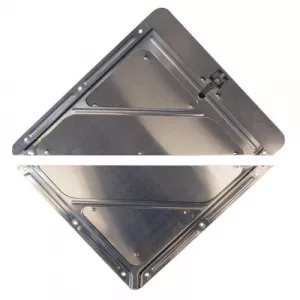Incom PH225 Split Roll-Up Door Placard Holder Natural Aluminum