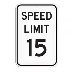 Incom PSS1019R Parking Sign "Speed Limit 15"