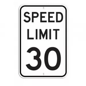 Incom PSS1037R Parking Sign "Speed Limit 30"