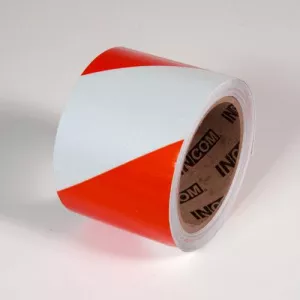 Incom RST137 3" x 30' Engineer Grade Reflective Red/White Tape