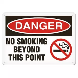 Incom SA1067A Sign Danger "No Smoking Beyond This Point"