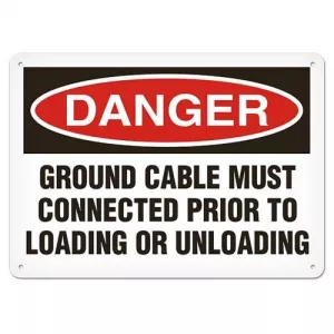 Incom SA1141A Sign Danger "Ground Cable Must Connected"