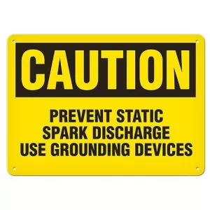 Incom SA2039P Caution Sign "Prevent Static Spark ..." 7" x 10"