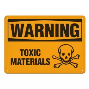 Incom SA3035AL Sign Warning "Toxic Materials", 7" x 10"