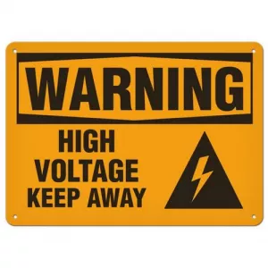 Incom SA3040V Sign Warning "High Voltage Keep Away", 7" x 10"