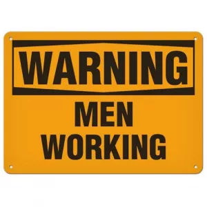 Incom SA3044P Sign Warning "Men Working", 7" x 10"
