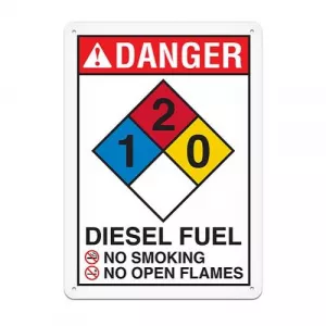 Incom SA4500A Sign "Danger Diesel Fuel", 7" x 10"