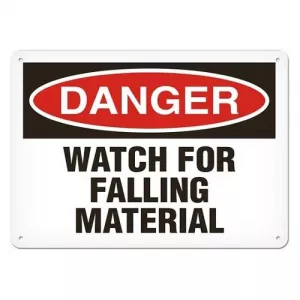 Incom SC1149AL Sign Danger "Watch for Falling Material"