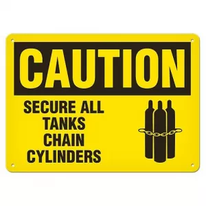 Incom SC2046AL 14" x 20" Aluminum Sign "Caution - Secure..."