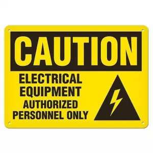 Incom SC2050A 14" x 20" Aluminum Sign "Caution - Electrical..."