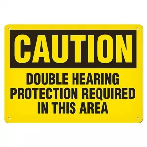 Incom SC2061P 14" x 20" Plastic Sign "Caution - Double..."