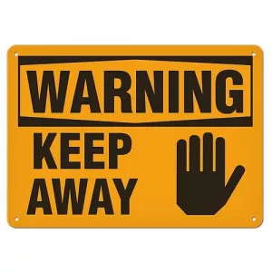 Incom SC3002P 14" x 20" Plastic Sign "Warning - Keep Away"